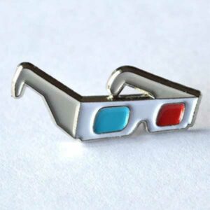 Vintage 3D Movie Glasses Pin